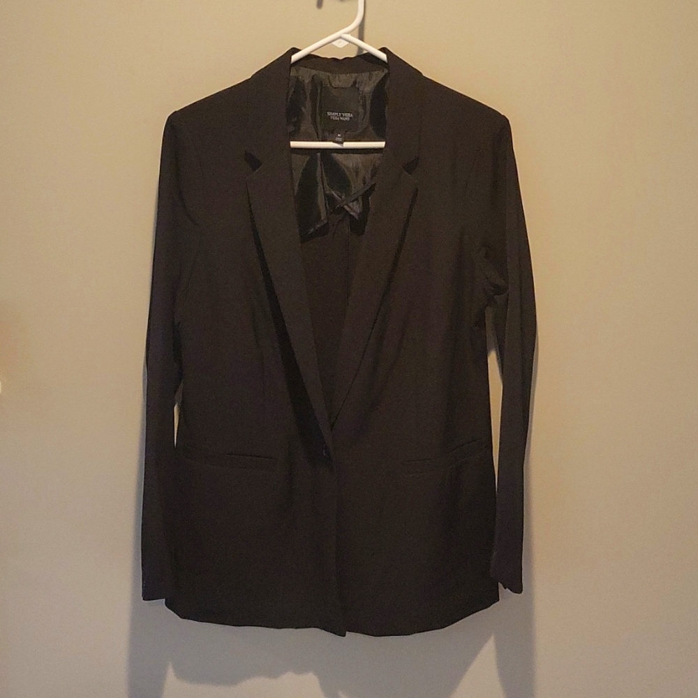 Vera Wang women's medium black black blazer lightweight